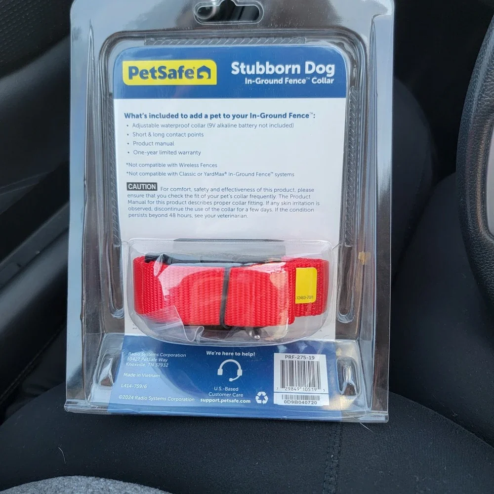 PetSafe Stubborn Dog In-Ground Fence Collar Red PRF-275-19 New NIB Waterproof